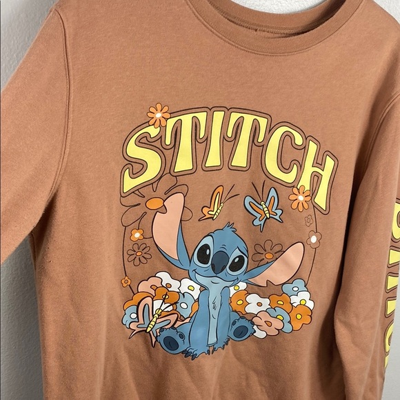 Disney Stitch Logo Sweatshirt in Brown - Picture 3 of 5